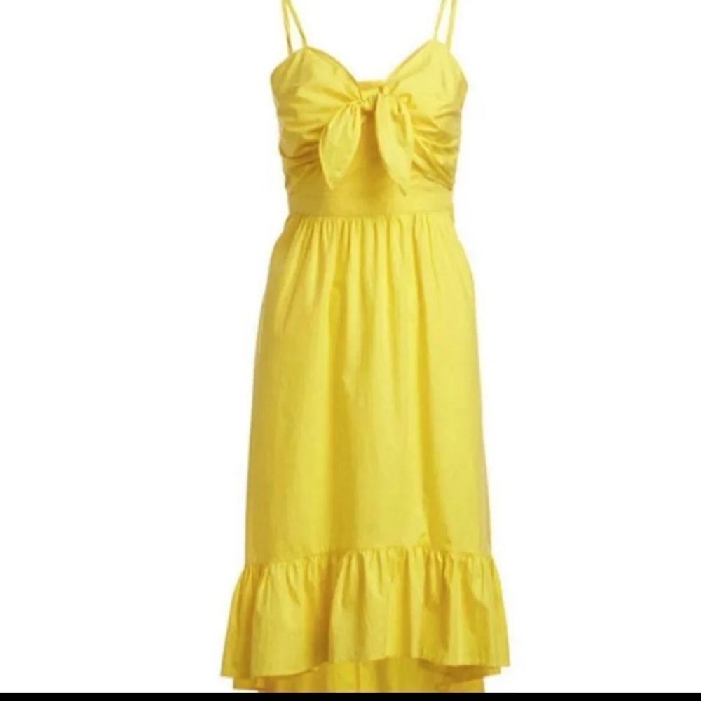 Joie Clorinda Tie Front Cut Out Yellow Dress - Picture 2 of 12